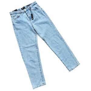 Buffalo David Bitton Women Light Blue Kristi Casual High-Rise Mom Jeans Size 27